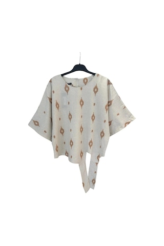 1051 Kısa Kol Önü Bağlamalı Keten Takım Kahve