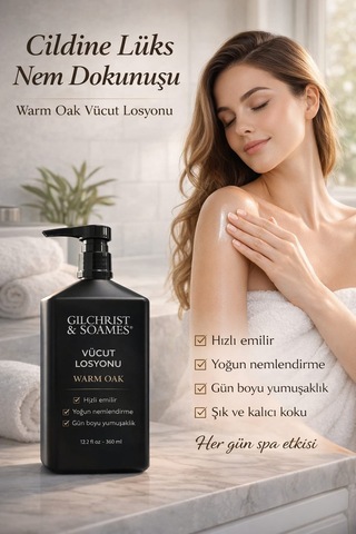 Gilchrist & Soames Warm Oak Nemlendirici & Hızlı Emilim Vücut Losyonu 360 Ml