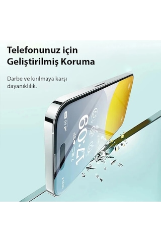 Baseus Crystal Apple iPhone 15 Plus Uyumlu Full Eye-protection Ekran Koruyucu