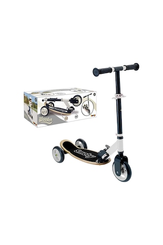 Ahşap 3w Katlanabilir Scooter 7600750908 Siyah
