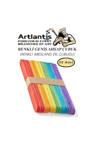 Renkli Dil Çubuğu 50 Li 1 Paket Ahşap Dil Basma Cubugu Abeslang Renkli Doktor Dil Çubuğu Büyük Jumbo
