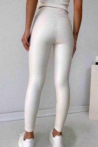 Gülsüm Aydın Kadın Yüksek Bel Içi Şardonlu Fırsat Ürün Toparlayıcı Tayt Beyaz