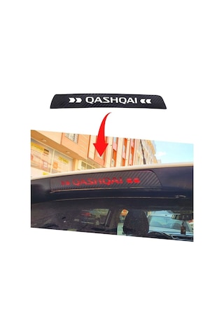 Nissan Qashqai Karbon Arka Fren Stop Lambası Sticker 2016-2018