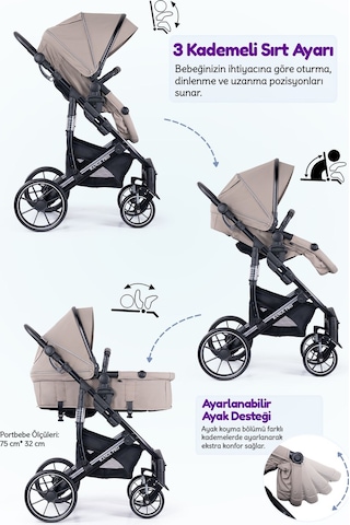 Prego Range Pro Portbebeli i-Size Sertifikalı Travel Bebek Arabası - UPF 50+ UV Korumalı