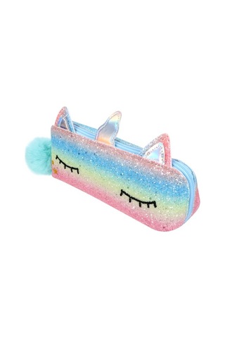 1 Adet Unicorn Payet Kalem Tutucu Öğrenciler Kırtasiye Çantası Büyük Kapasiteli Kalem Çantası Şeker Pembe