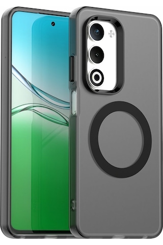 Oppo A5 5g/ Oppo A5/ Realme C75 Kılıfı Magsafe Anti Drop Hibrit Telefon Arka Kapağı İle Uyumlu - Siyah Siyah