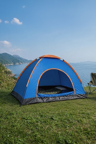 6 Kişilik Renkli Dayanıklı Kamp Çadırı 220x250x150 Mavi