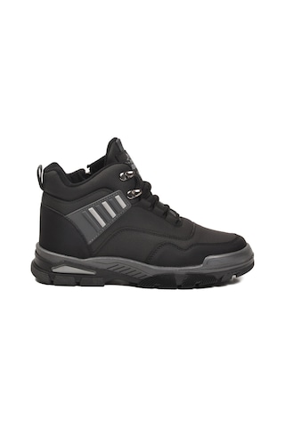 Siyah Gri Kaymaz Taban Fermuarlı Unisex Outdoor Bot 444 G Siyah-gri
