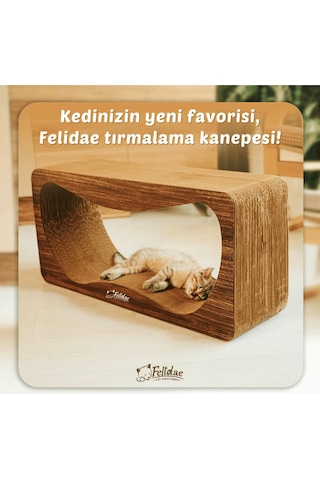 Oluklu Mukavva, Kedi Tırmalama Kanepesi Yatay Tırmalama / 75x36x24cm Xlarge - Cs8 Dw
