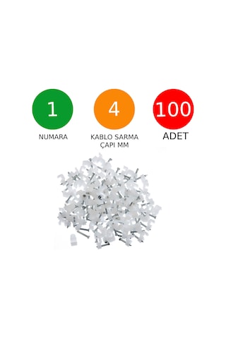 Beton Çivili Kablo Tutucu, Kroşe No 1 100 Adet