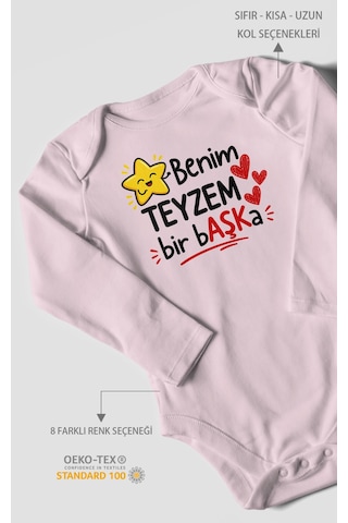 Morivokids Benim Teyzem Bir Başka Uzun Kollu Çıtçıtlı Bebek Body Bebe Pembe
