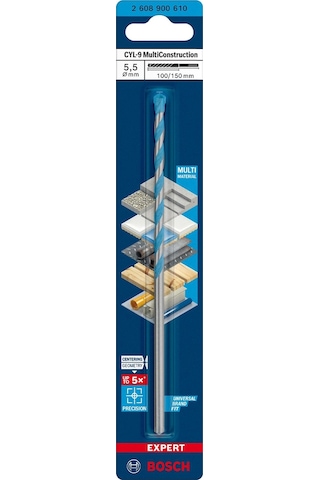 Bosch Expert 5.5x150 Mm Cyl-9 Çok Amaçlı Matkap Ucu 2608900610