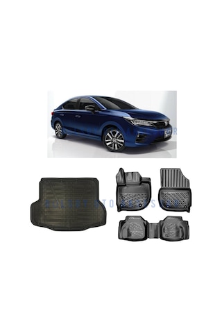 Yeni Honda City 3D Havuzlu Paspas Ve Bagaj Havuzu Set