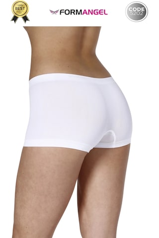 Kadınboxer Toparlayıcı Şekillendirici Seamless Kaymaz Kadın Dikişsiz Boxer İç Çamaşırı - 5 Adet Beyaz