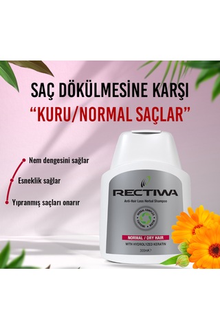 Rectiwa Kuru ve Normal Saçlar için Şampuan 3 x 300 ML