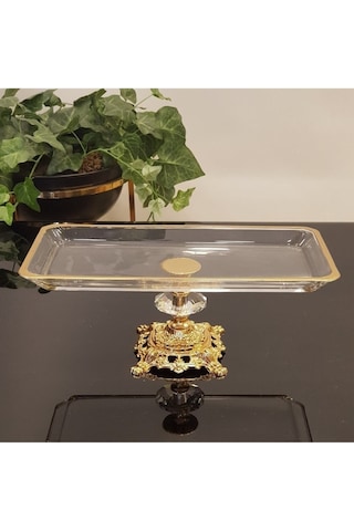 Atabey Home Döküm Ayaklı Yaldız Detaylı Servis Tabağı