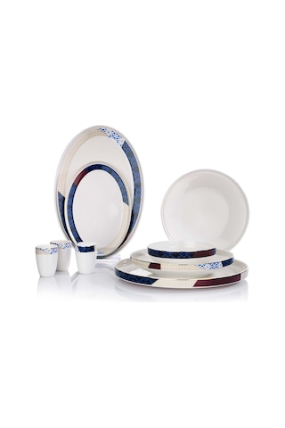 Schafer Adel Motif Yemek Takımı-56 Prç.-Platin