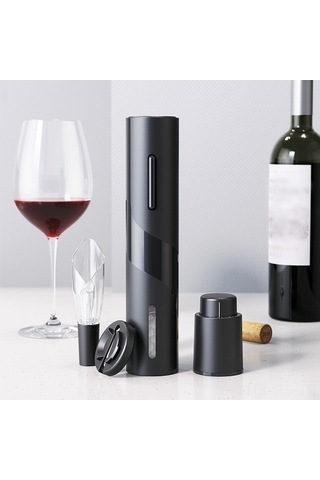 Didadodo 2022 Pil Şarap Açacağı Seti - Kullanışlı Ev Aleti, Siyah Siyah - Pratik Ev Aleti Siyah