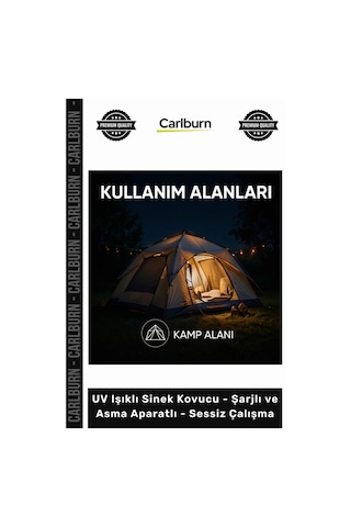 Özel Üretim Portatif Kamp Mor Işık Şarjlı Asma Aparatlı Sessiz Çalışma Uv Işıklı Sinek Kovucu