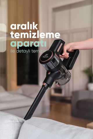 Pirantech ES411 Led Ekranlı Katlanabilir Dikey Şarjlı Süpürge