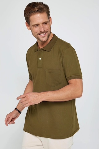 Tudors Erkek Regular Fit Klasik Kesim %100 Pamuk Düz Pike Haki Polo Yaka Tişört-33754 Haki