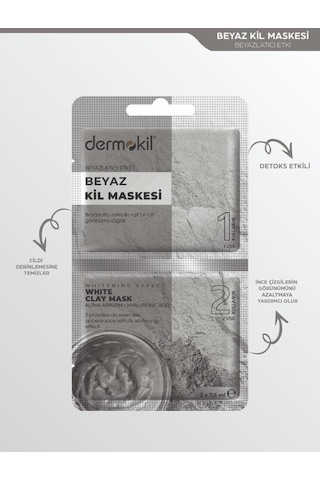 Dermokil Beyazlatıcı Etkili Beyaz Kil Maskesi 15 ML
