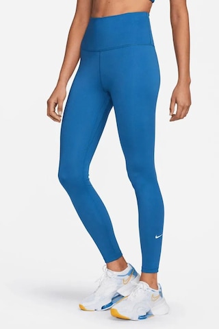 Nike One High Rise Leggings Full Length 2 Cepli Yüksek Belli Toparlayıcı Tayt Mavi Sax