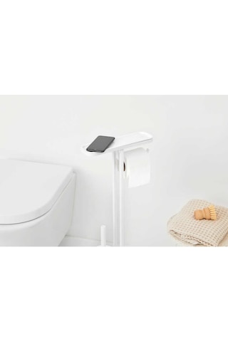 Brabantia Mındset Fresh Whıte Standlı Organizer, Tuvalet Kağıdı Tutucusu Ve Tuvalet Fırçası Beyaz