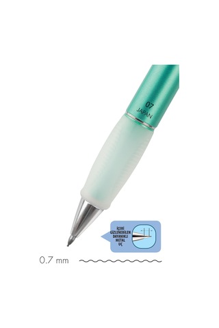 Deep Mekanik Kurşun Kalem, Metalik Yeşil, 0.7 Mm Çok Renkli