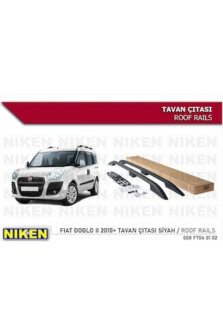Fıat Doblo 2 Tavan Çıtası Kısa Siyah 2010+ Sonrası Modeller