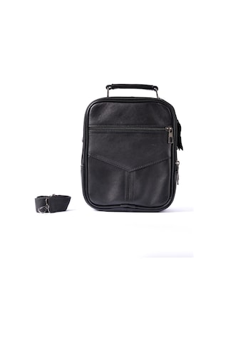 Mft Leather Hakiki Deri Erkek El Çantası Dora 188 Siyah