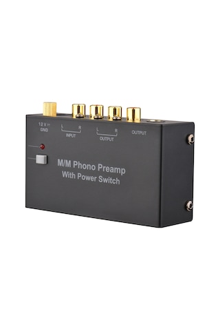 Ranyeek Kompakt Platine Sinyal Güçlendirici - Rca Ve 1/4" Çıkışlı, Metal Gövde, 35db Kazançlı Phono Preamp Eu Plug