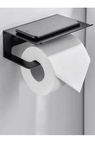 Metal Tuvalet Kağıdı Tutucu Siyah