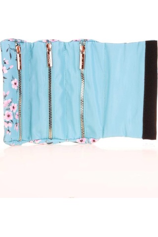 Kaukko Soft Floral Suprise Kalem Çantası Blue K2670
