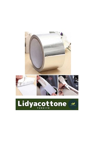 Yanmaz Folyo Bant 45mm - 5mt - Sıcaklığa Dayanıklı Tamir Soba Boru Yama Alüminyum