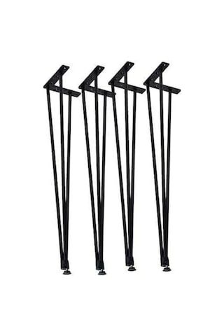 80 Cm Metal Masa Ayağı , Firkete Ayak 4 Adet Çok Renkli