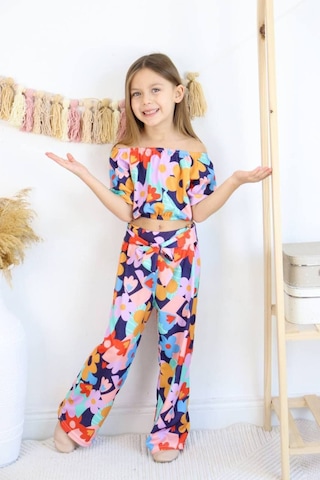 Carmen Yaka Madonna Desenli İspanyol Takım Çiçek Festivali Çok Renkli