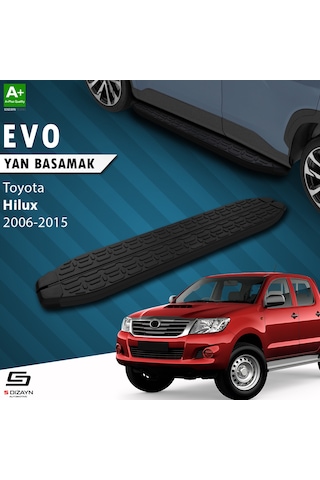 S-dizayn Toyota Hilux 7 Evo Siyah Yan Basamak 203 Cm 2006-2015