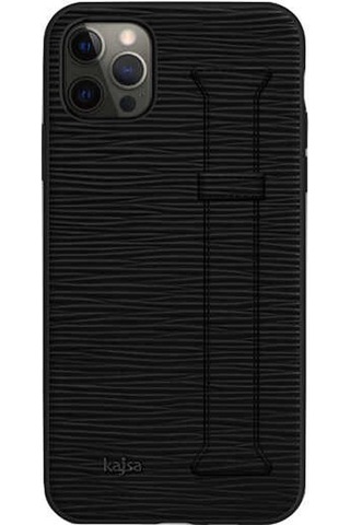 Kajsa Apple Uyumlu iPhone 12 Pro Max Kılıf Kajsa Wave Pattern Handstrap Kapak ZORE-218970