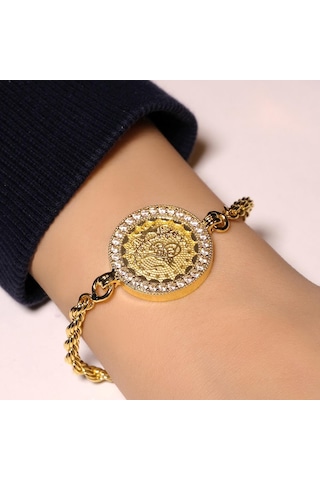 Reşat Tuğralı Halat Bileklik Sarı Altın