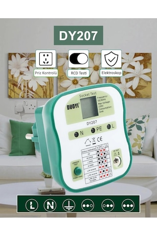 Duoyı Dy207 Priz Topraklama Rcd Test Cihazı N11.45
