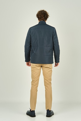 Lucas Erkek Fermuar Ve Çıtçıt Kapamalı Hakim Yaka Kaban 4785 Açık Lacivert Açık Lacivert