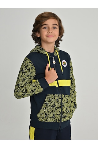 Fenerium Çocuk Trıbun Logo Patternli Sweat Fb Laci Yeni