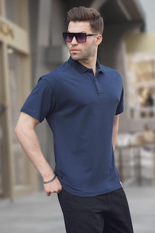 Madmext Lacivert Polo Yaka Basic Erkek Tişört 6126-lacivert Lacivert