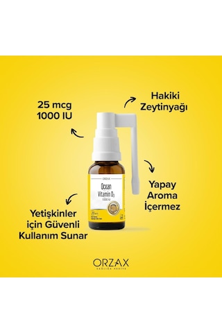 Ocean Vitamin D3 1000 Iu Sprey 20ml Ve Ocean Methyl B12 5 Ml Dilaltı Sprey / 30 Doz