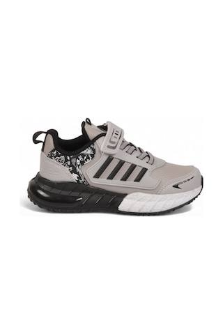 Lafonten Cırt Bantlı Kalın Tabanlı Buz-siyah Erkek Çocuk Yürüyüş Ve Spor Ayakkabı Sneaker 748 Cilt