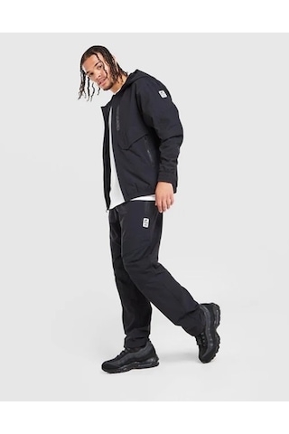 Nike Air Max Kapüşonlu Dokuma Erkek Ceket-sportxstore Siyah