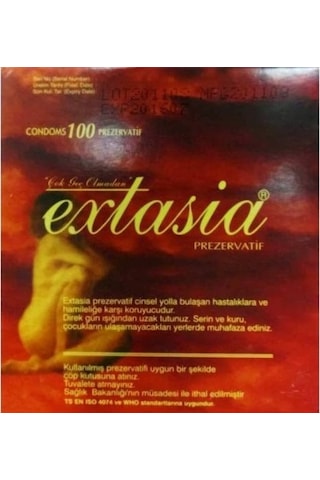 Extasia Ekonomik Paket 100 Adet Prezervatif