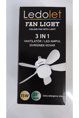 Ledolet Duylu Fanlı Led Lamba Kumandalı Sessiz Tavan Vantilatörü