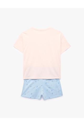 Koton Rahat Kesim Baskılı Pamuklu Şortlu Pijama Takımı Pembe 6slk40131mk